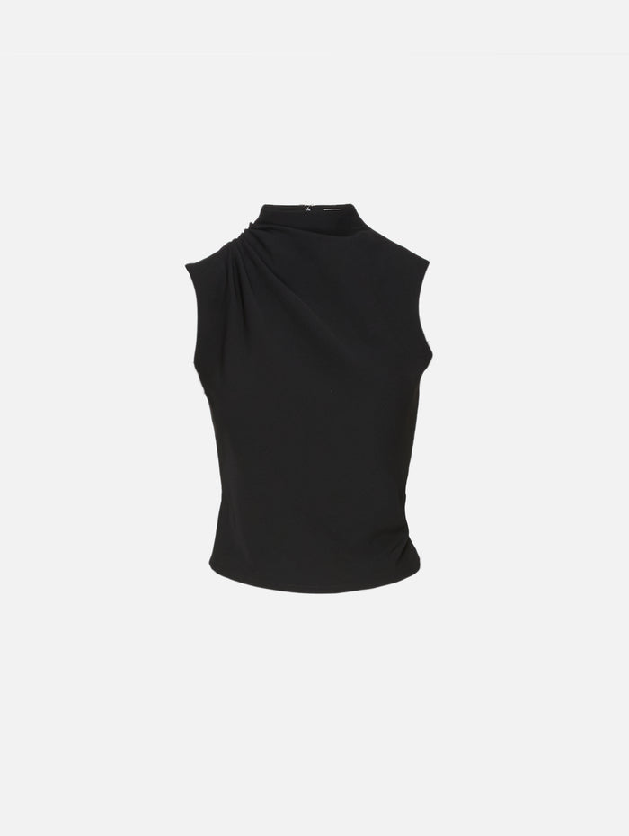 Suki Draped Top,MIMCHIK,BLACK,Image 1