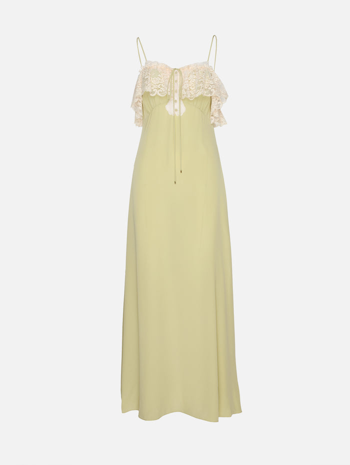 Cami Dress,CHLOÉ,DUSTY GREEN,Image 1