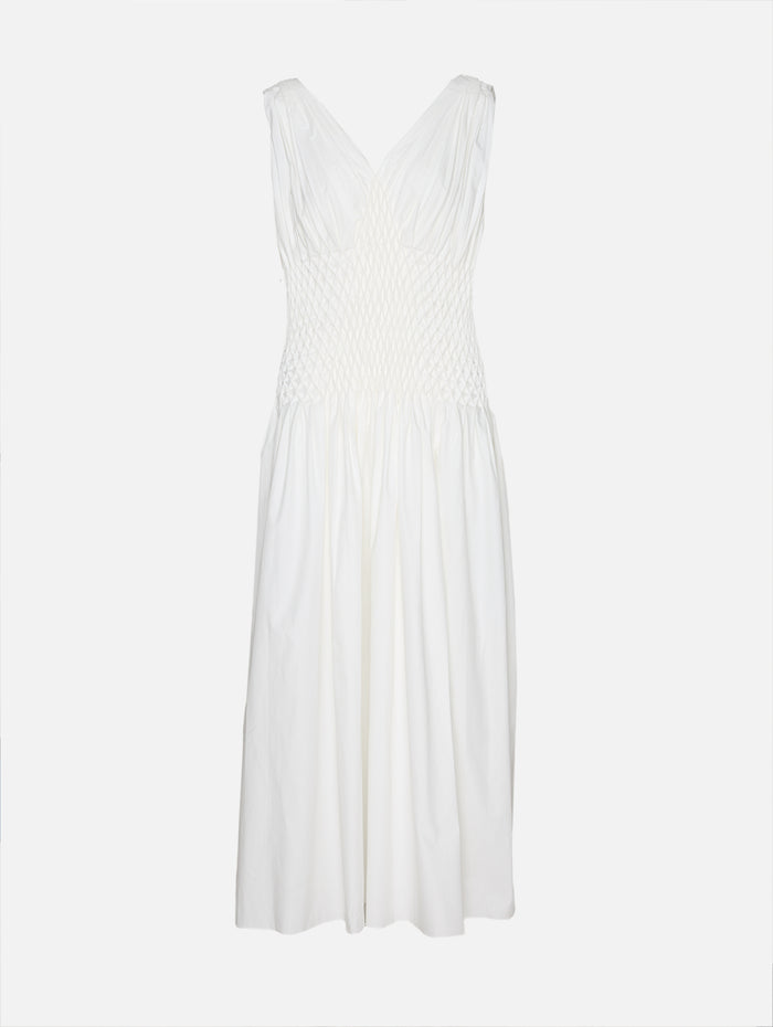 Nola Dress,KHAITE,CHALK,Image 1