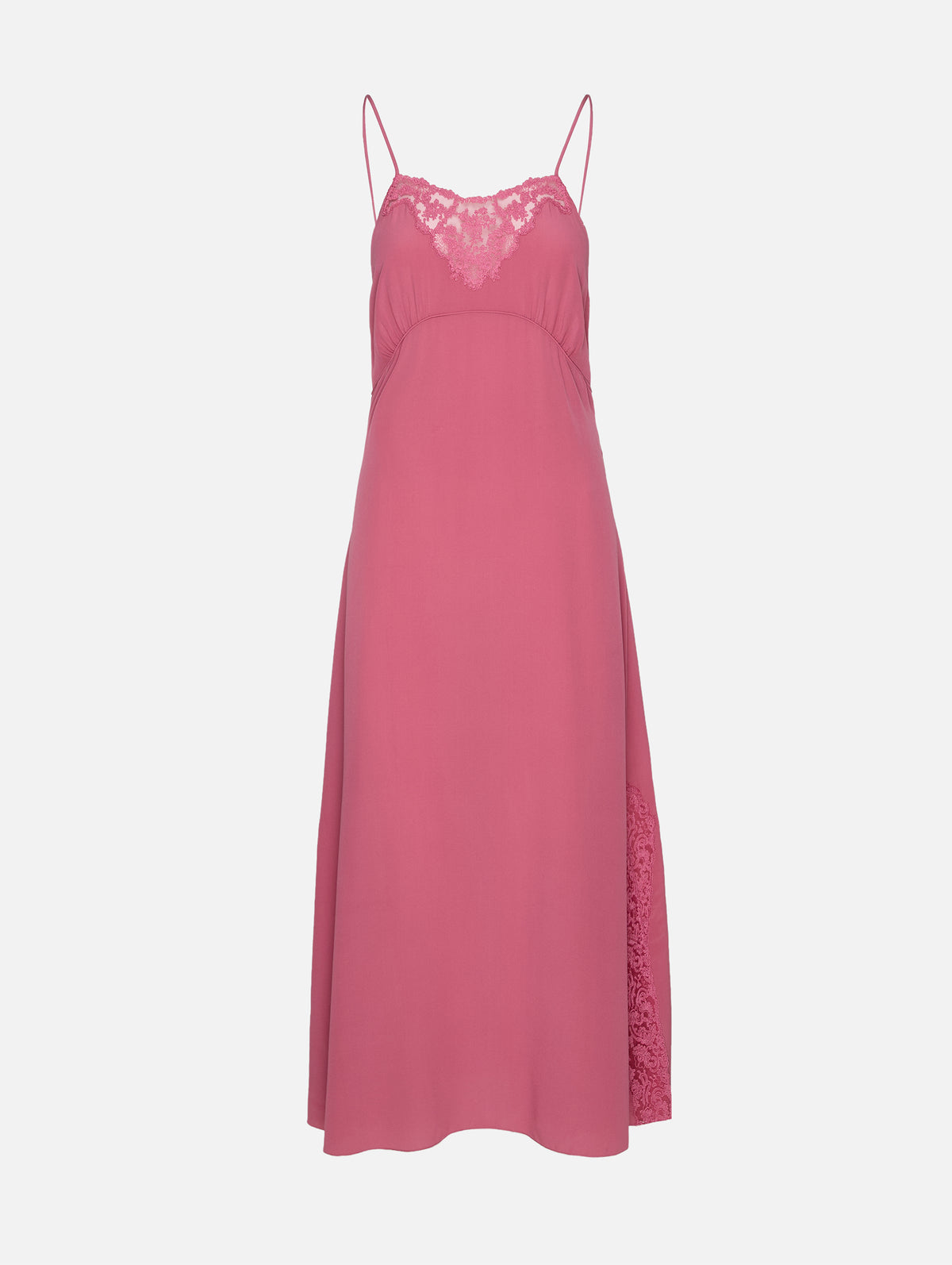 Lace Trimmed Silk Dress,CHLOÉ,MAUVEWOOD,Image 1