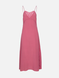 Lace Trimmed Silk Dress,CHLOÉ,MAUVEWOOD,Image 1