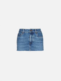 Mini Skirt,MIU MIU,BLUE,Image 2