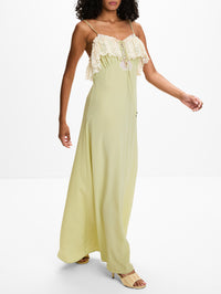 Cami Dress,CHLOÉ,DUSTY GREEN,Image 3