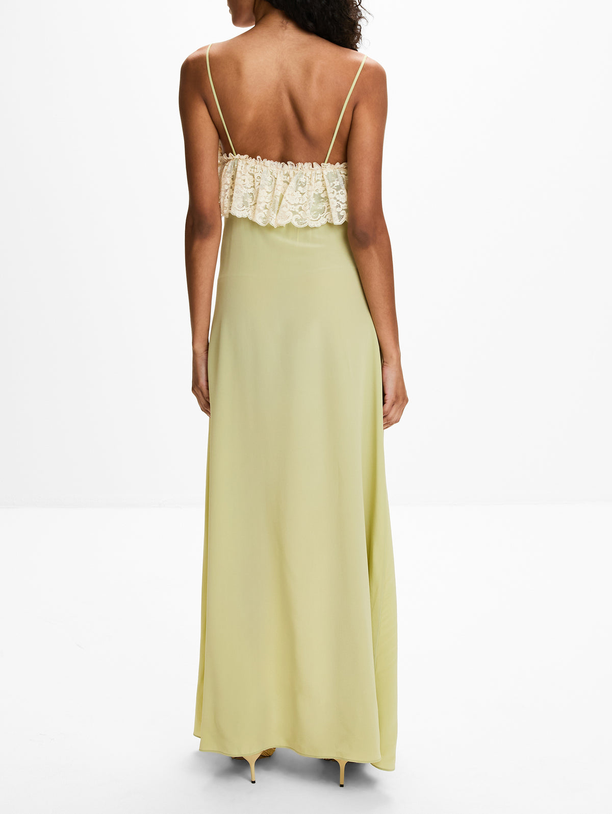 Cami Dress,CHLOÉ,DUSTY GREEN,Image 4
