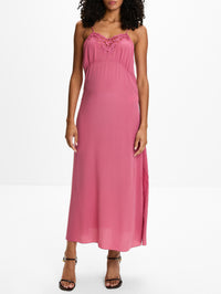 Lace Trimmed Silk Dress,CHLOÉ,MAUVEWOOD,Image 2