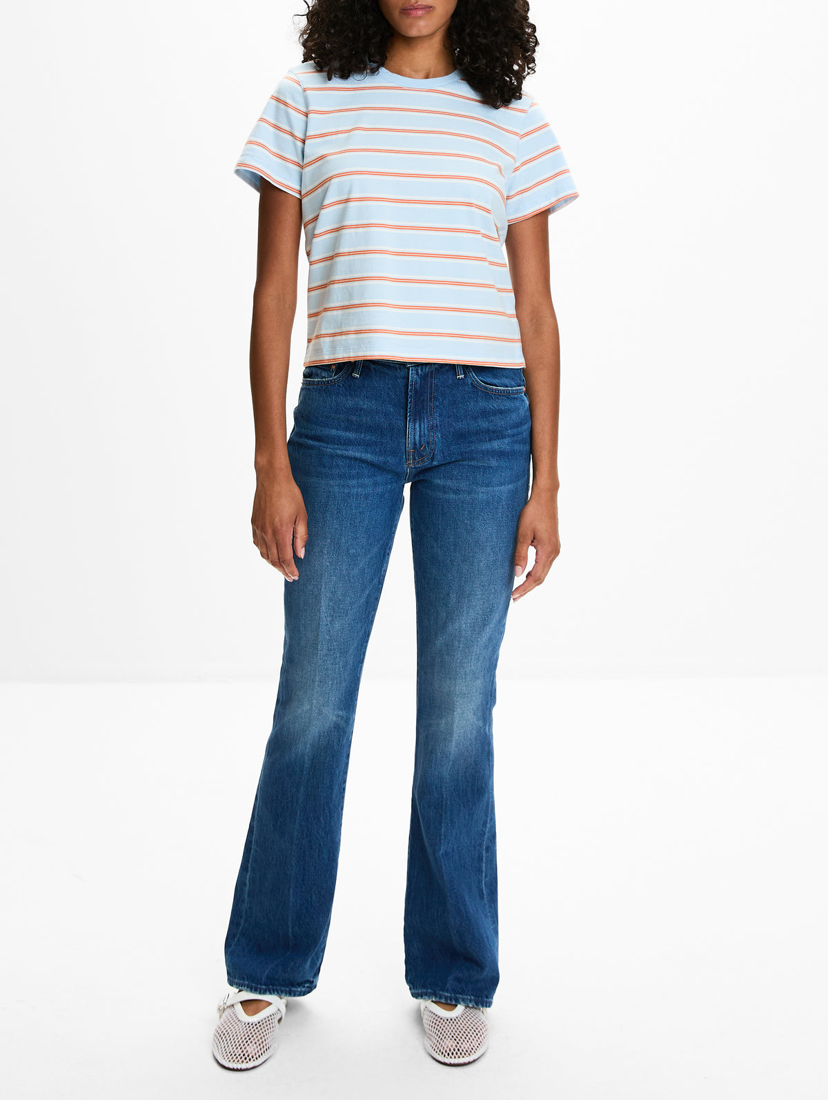Striped Mol Tee,LA LIGNE,CREAM MULTI,Image 2