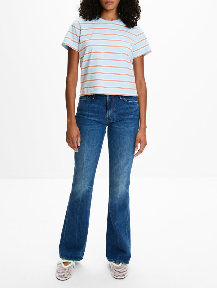 Striped Mol Tee,LA LIGNE,CREAM MULTI,Image 1