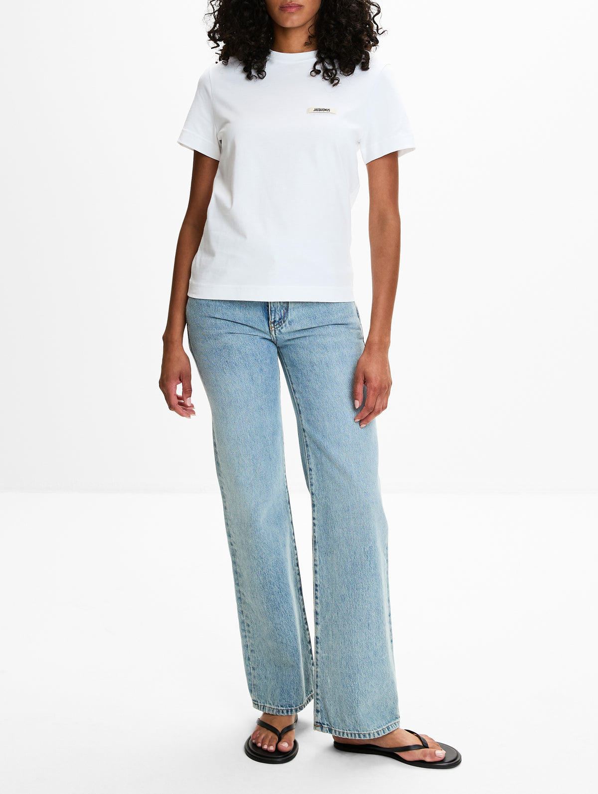 Gros Grain Short Sleeve T Shirt,JACQUEMUS,WHITE,Image 2