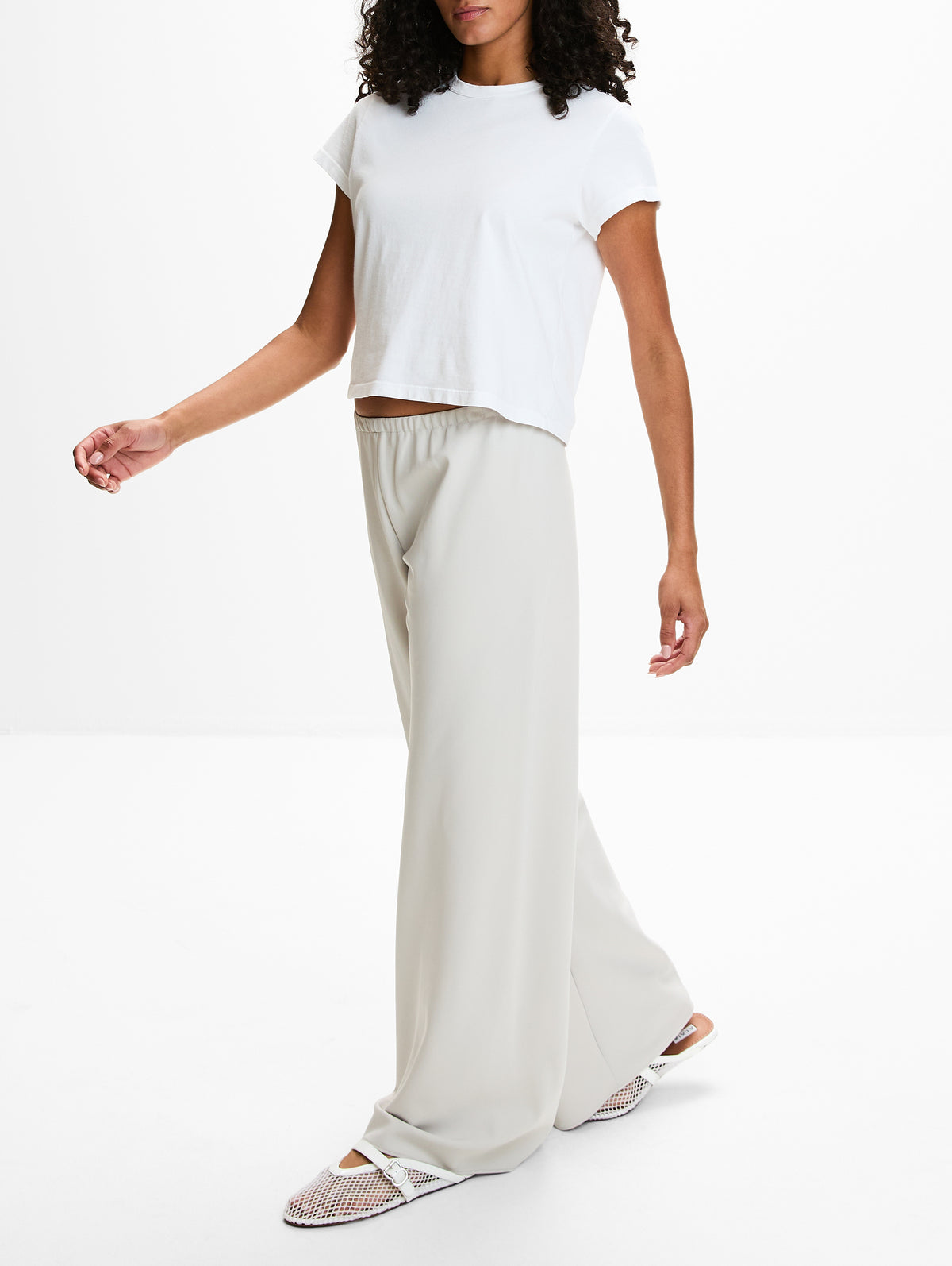 Colby Pant,LA LIGNE,STONE,Image 3