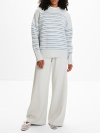Marin Sweater,LA LIGNE,STONE CREAM DENIM BLUE,Image 2