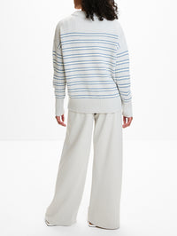 Marin Sweater,LA LIGNE,STONE CREAM DENIM BLUE,Image 3
