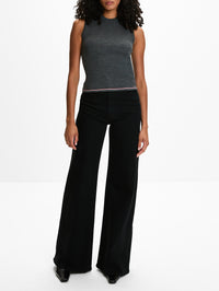 Rib Top,THOM BROWNE,MEDIUM GREY,Image 2