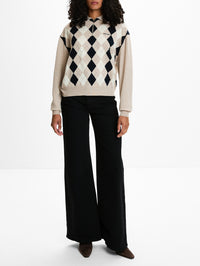 Quarter Zip Sweater,MIU MIU,BEIGE,Image 2