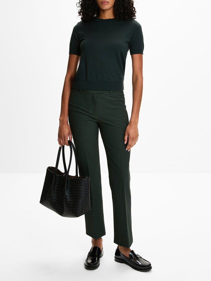 Short Sleeve Sweater,MAX MARA,GREEN,Image 1