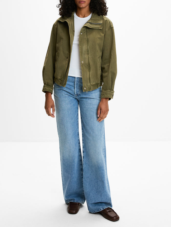 Klaire Blouson Jacket,NILI LOTAN,SHADOW GREEN,Image 1