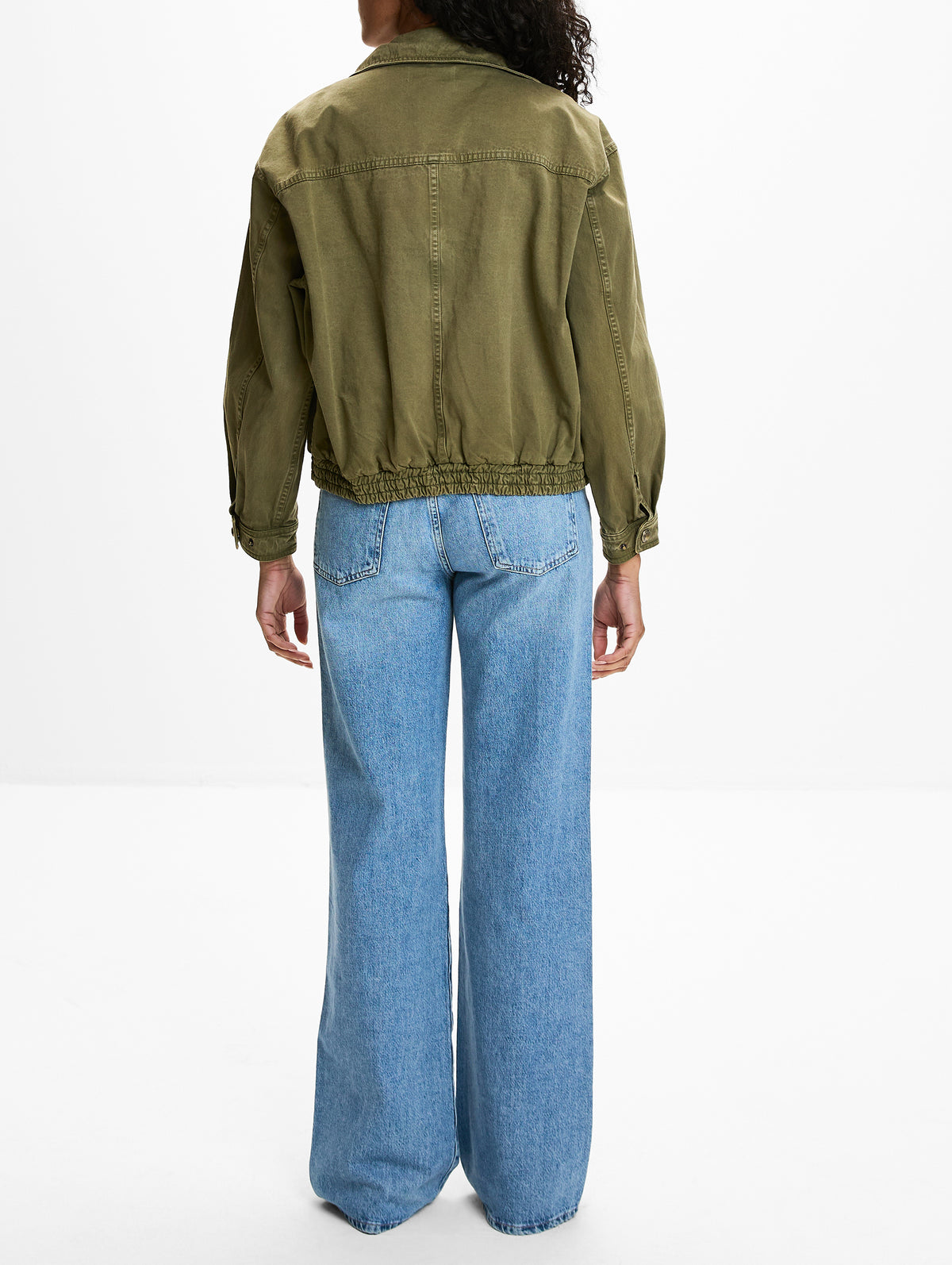Klaire Blouson Jacket,NILI LOTAN,SHADOW GREEN,Image 3