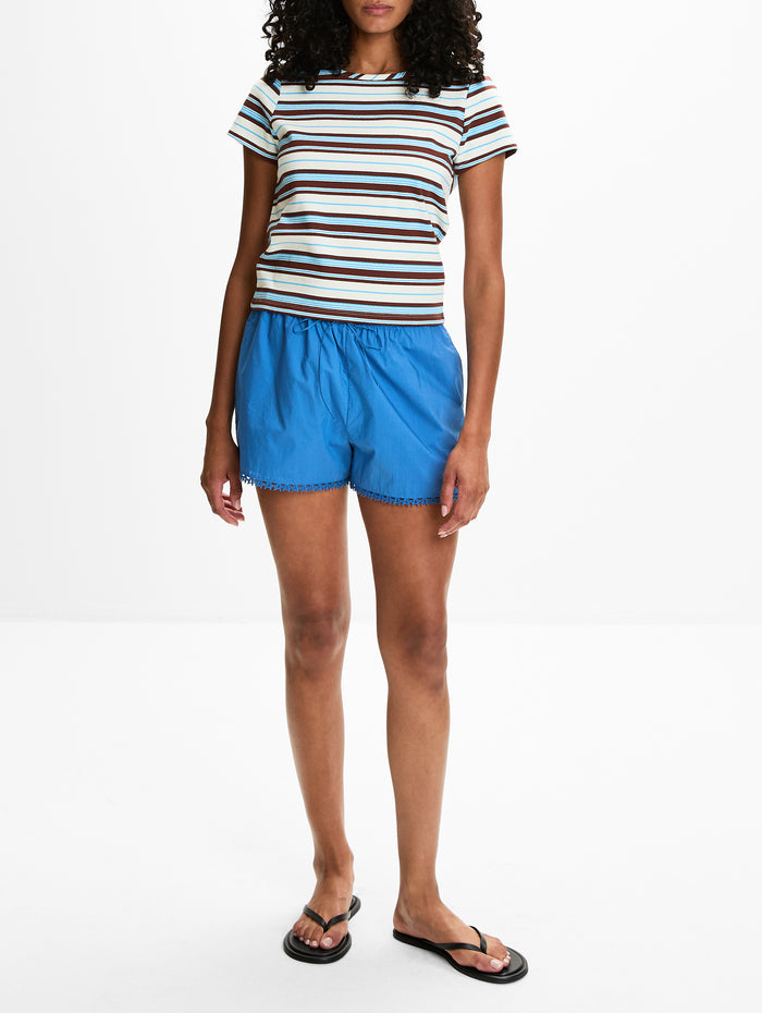 Nadine Tee,POSSE,CHOCOLATE MULTI STRIPE,Image 1