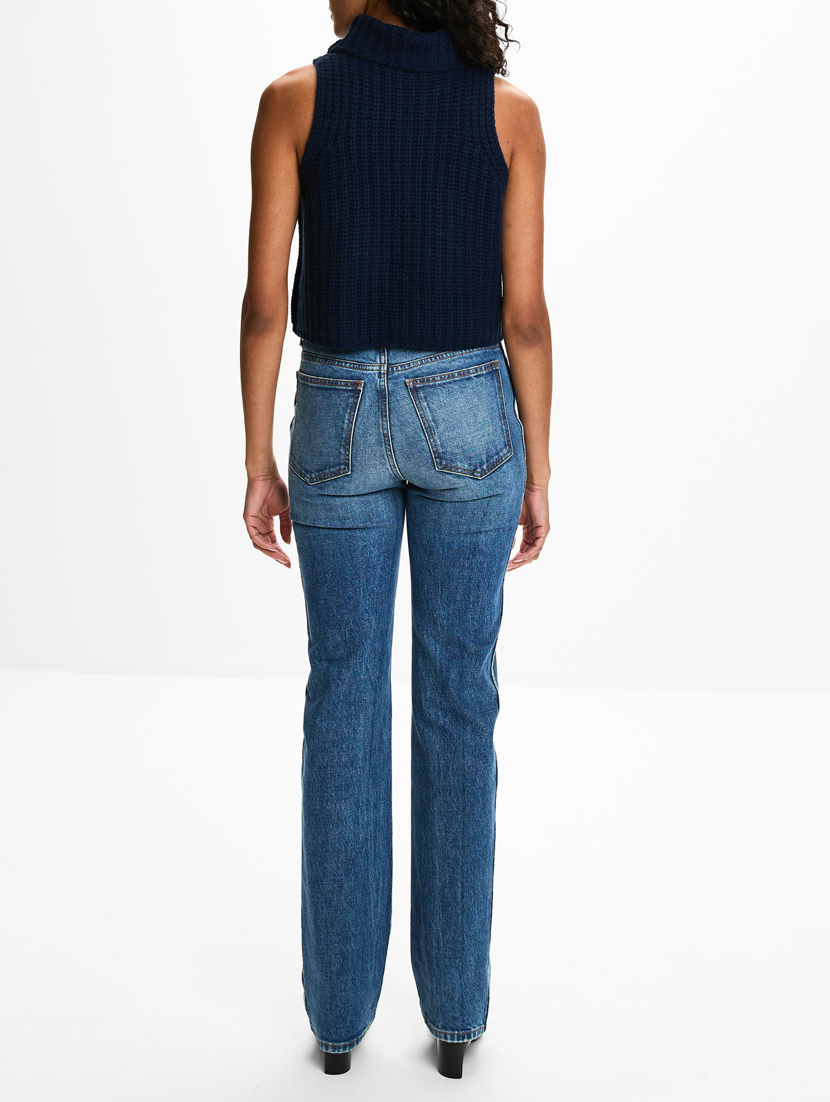 Saige Cropped Turtleneck Sweater,SABLYN,MIDNIGHT NAVY,Image 3