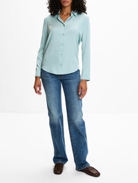 Summer Silk Blouse,ELYSEWALKER LABEL,SEAFOAM,Image 2