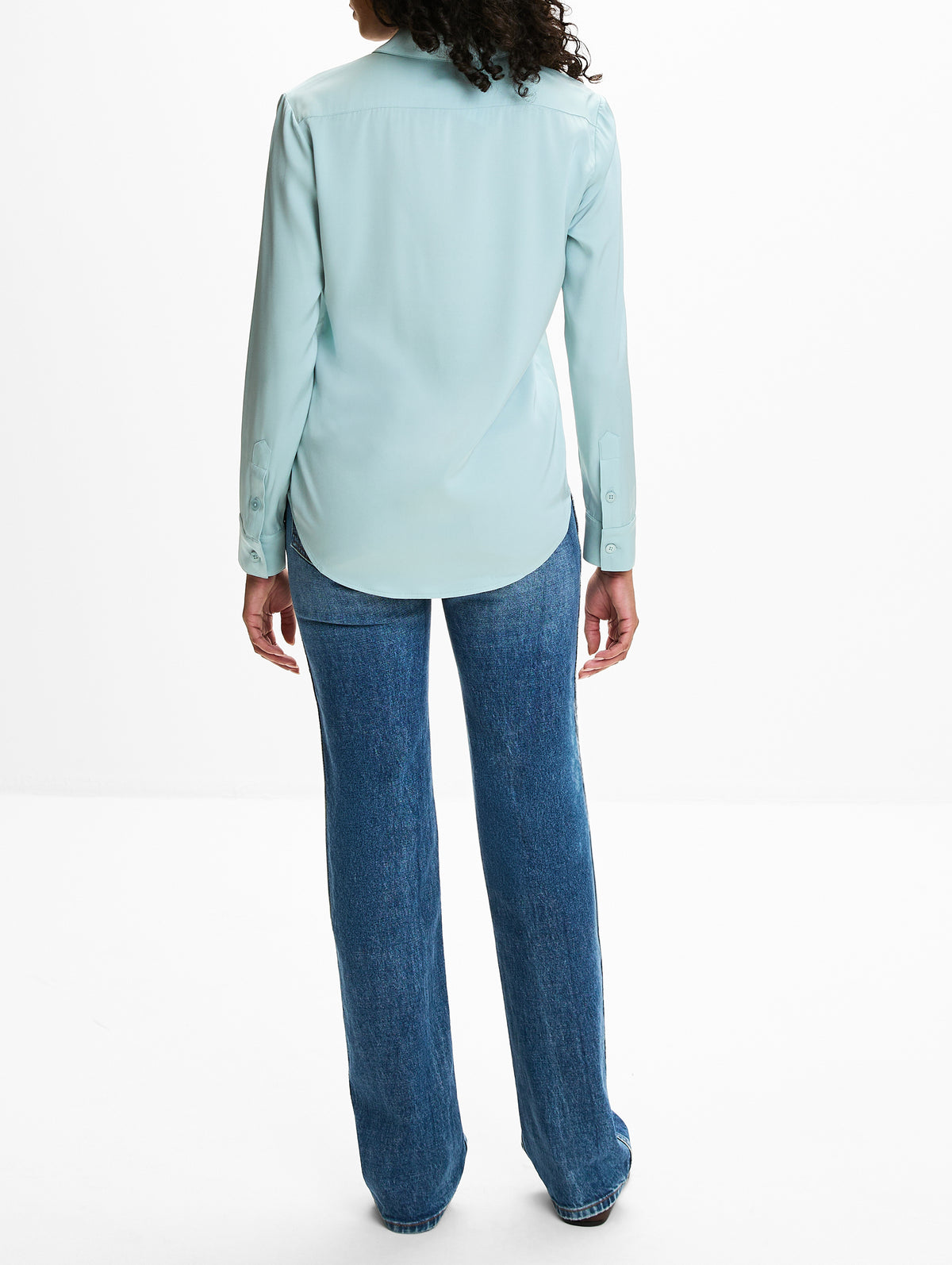 Summer Silk Blouse,ELYSEWALKER LABEL,SEAFOAM,Image 3