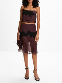 Noria Cropped Cami Top,SIR.,DARK PLUM,Image 2