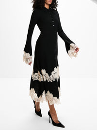 Valiant Merino Lace Dress,ZIMMERMANN,BLACK/CREAM,Image 3