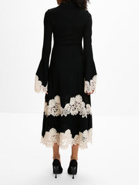 Valiant Merino Lace Dress,ZIMMERMANN,BLACK/CREAM,Image 4
