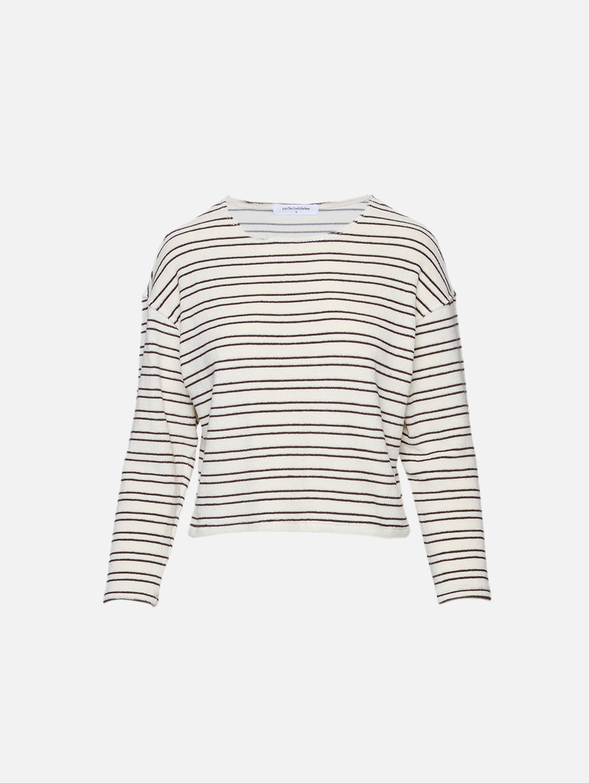 Keri Loop Tee,PERFECTWHITETEE,NATURAL/CHOCOLATE,Image 2