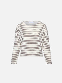 Keri Loop Tee,PERFECTWHITETEE,NATURAL/CHOCOLATE,Image 2