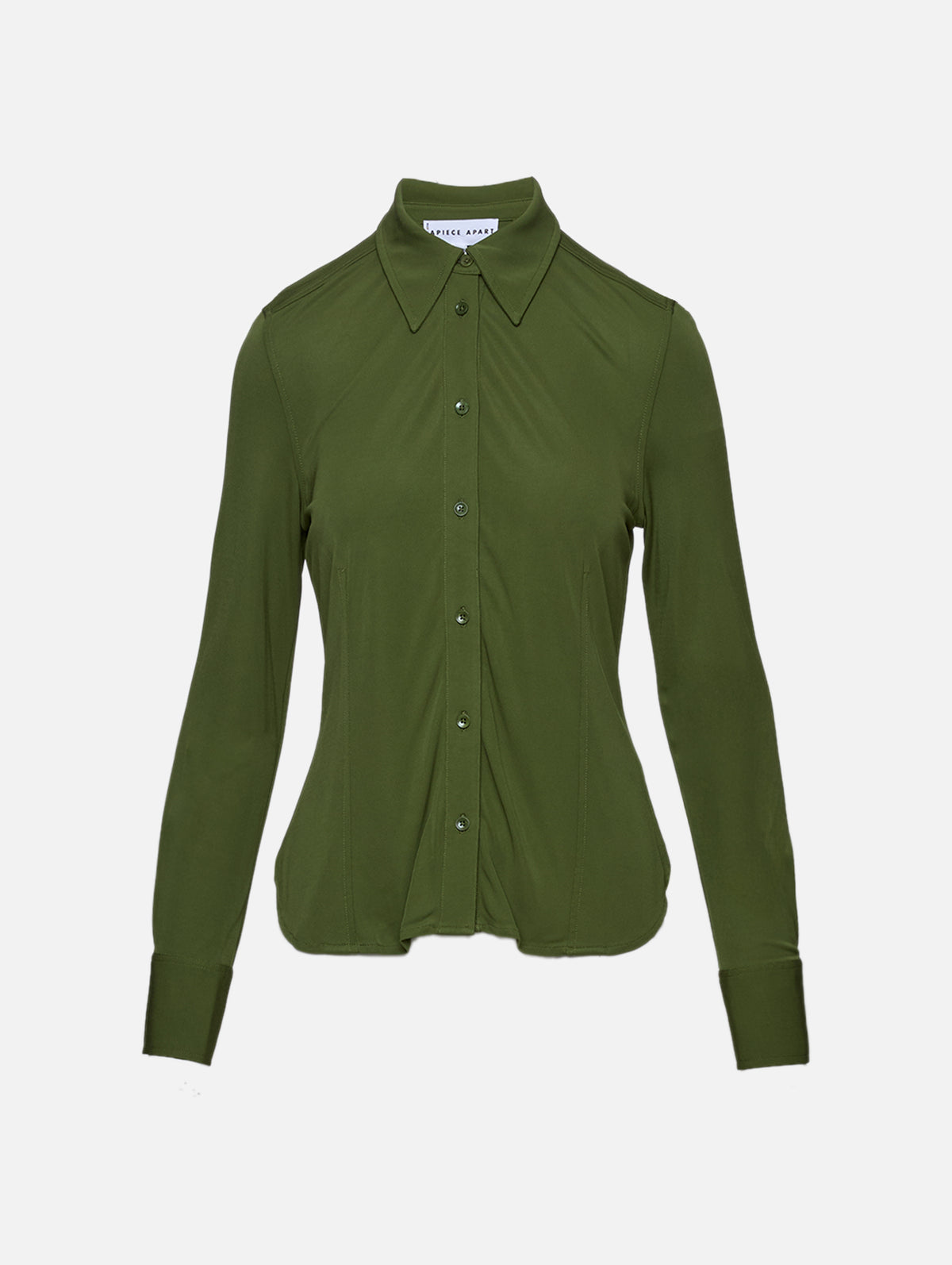Merce Button Up Top,APIECE APART,CYPRESS,Image 1