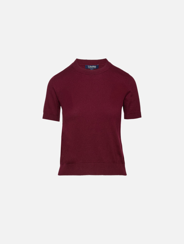 Short Sleeve Sweater,MAX MARA,RED,Image 1