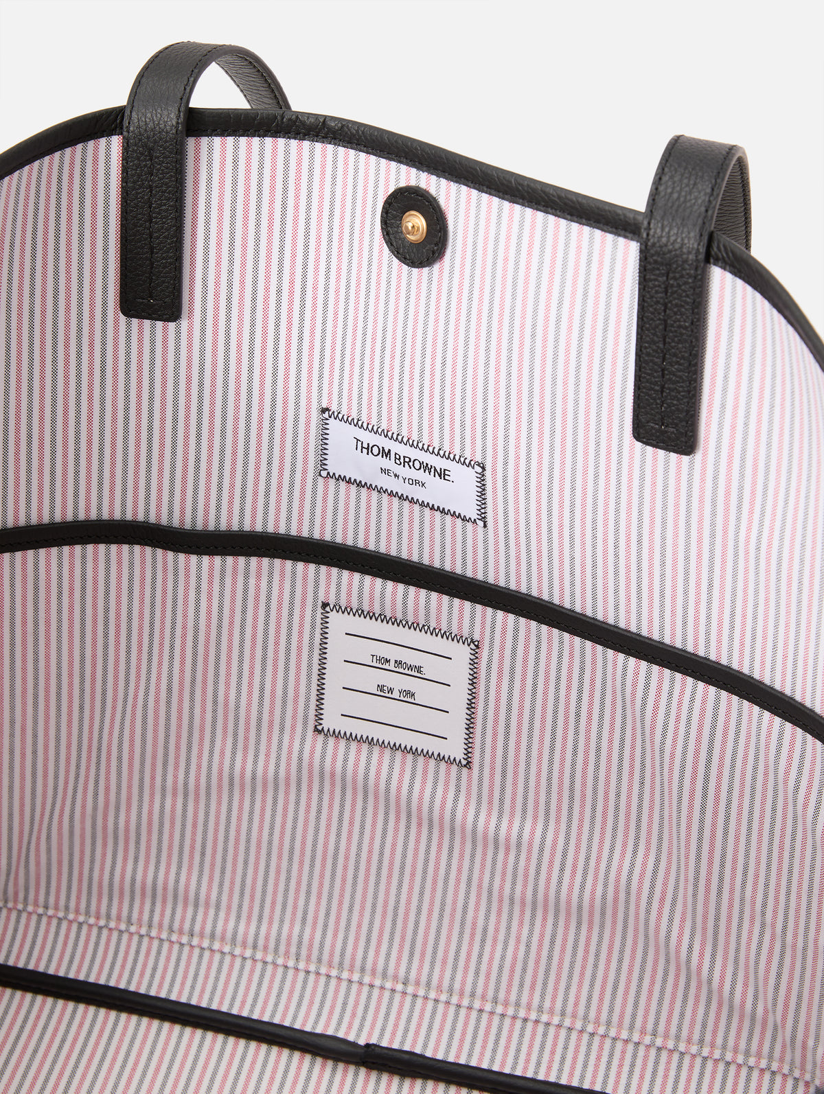 Horizontal Tote Bag,THOM BROWNE,SALT AND PEPPER,Image 4