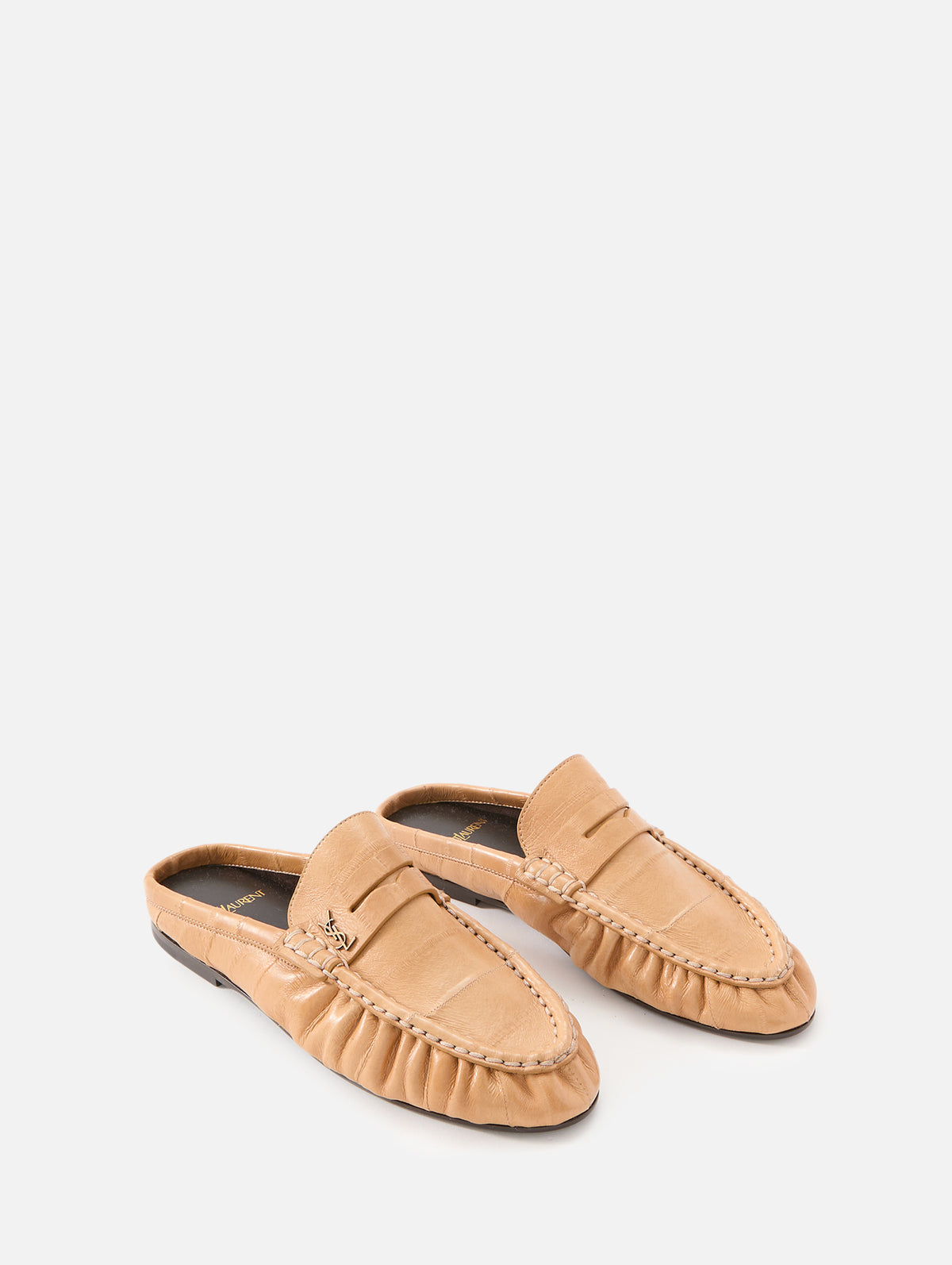 Mule Loafer,SAINT LAURENT,SOFT BEIGE,Image 2