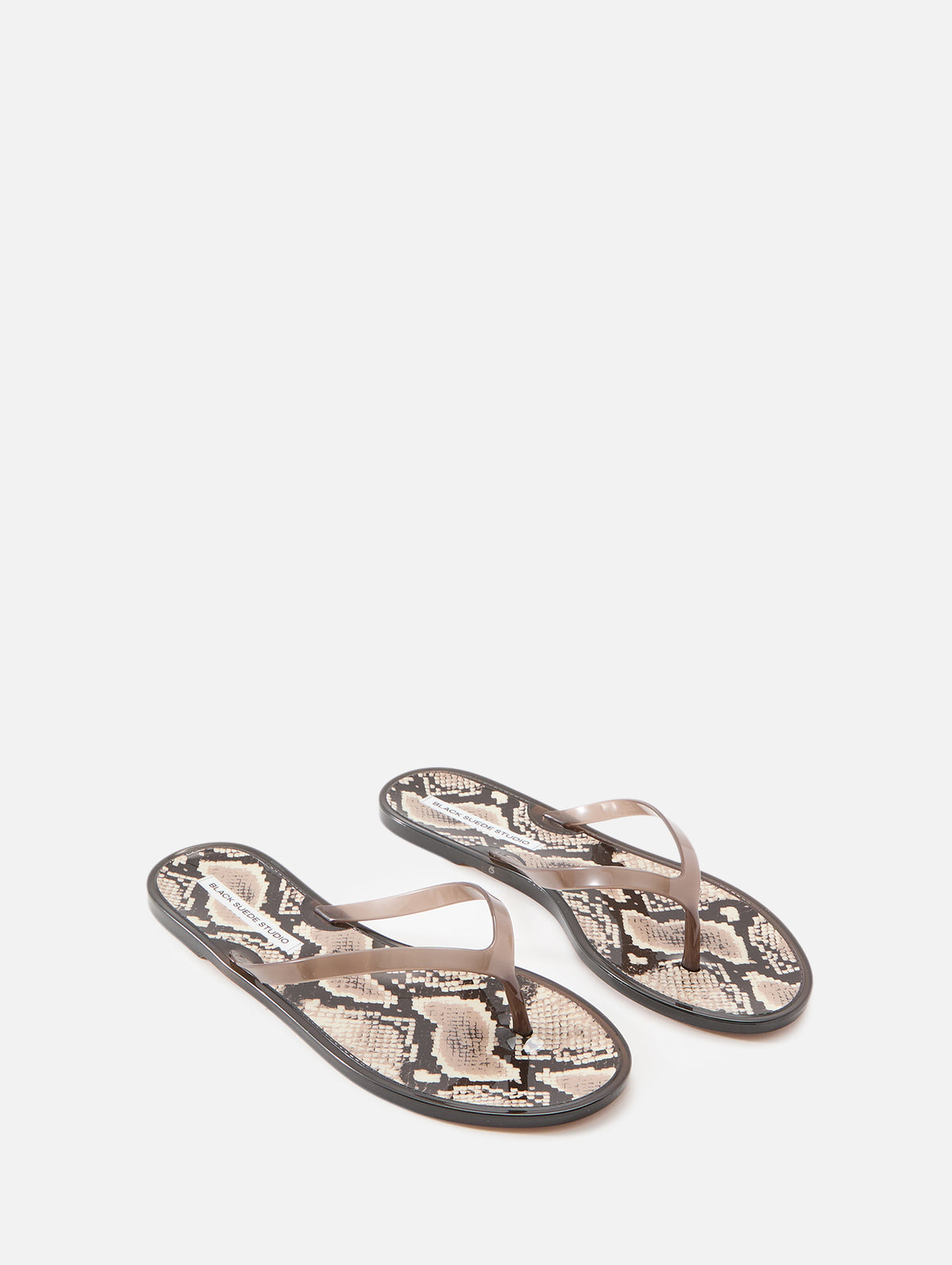 Crystal Flip Flop,BLACK SUEDE STUDIO,SNAKE BROWN,Image 2