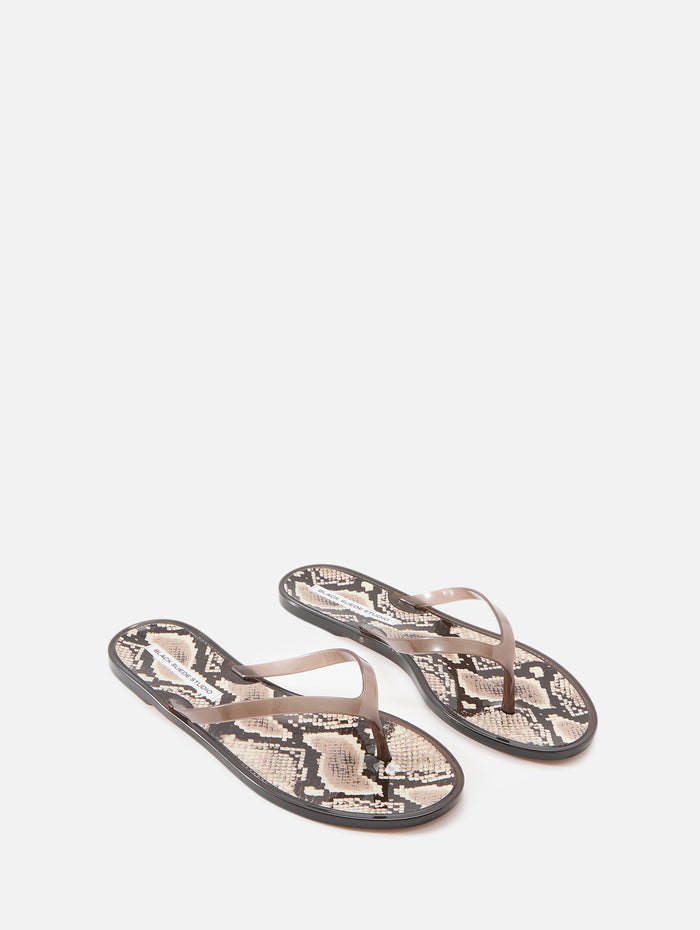 Crystal Flip Flop,BLACK SUEDE STUDIO,SNAKE BROWN,Image 1