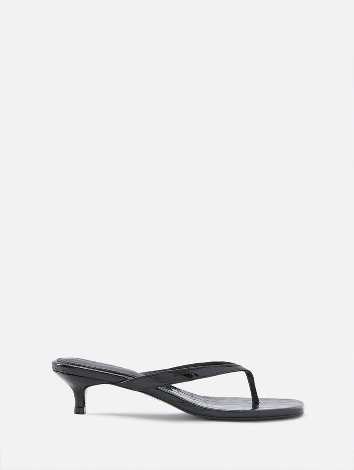 Kendal Sandal,BLACK SUEDE STUDIO,BLACK CROC,Image 1