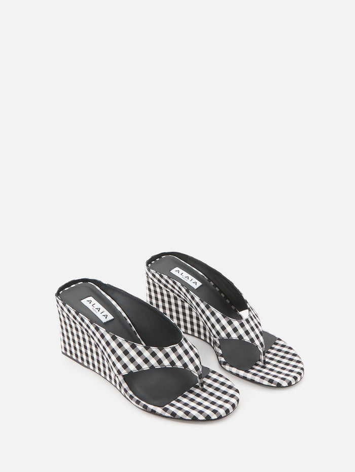 Cube Wedge,ALAIA,NOIR/BLANC,Image 1