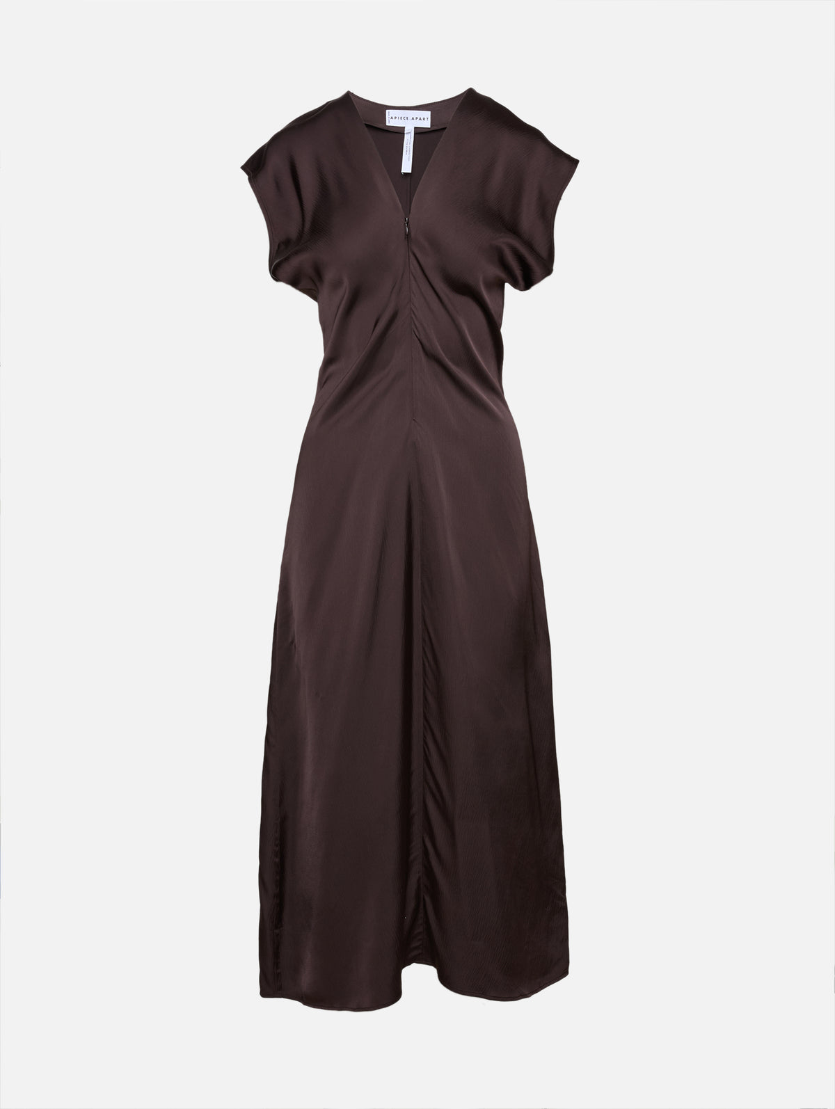 Monde Drape Maxi Dress,APIECE APART,BLACK COFFEE,Image 1