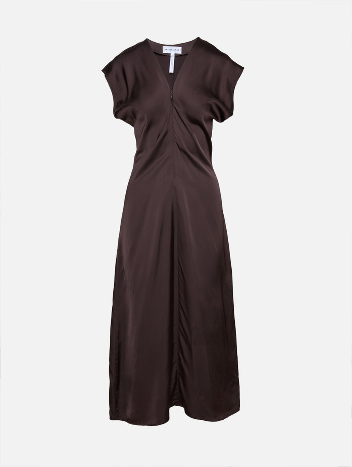 Monde Drape Maxi Dress,APIECE APART,BLACK COFFEE,Image 1