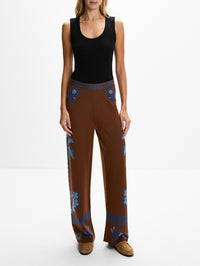 Island Roots Foulard Pant,ALANUI,TABACCO ONDA,Image 2