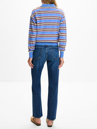 Stripe Polo Sweater,GUEST IN RESIDENCE,DELFT BLUE COMBO,Image 3