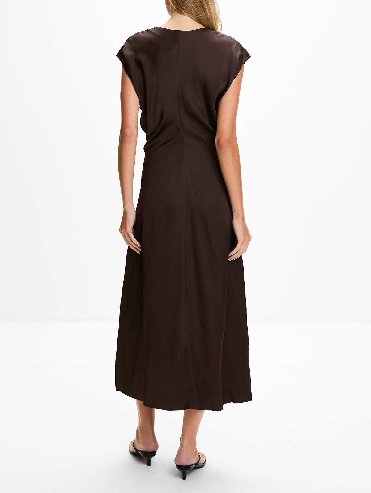 Monde Drape Maxi Dress,APIECE APART,BLACK COFFEE,Image 4