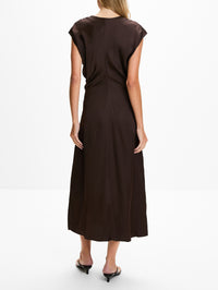Monde Drape Maxi Dress,APIECE APART,BLACK COFFEE,Image 4