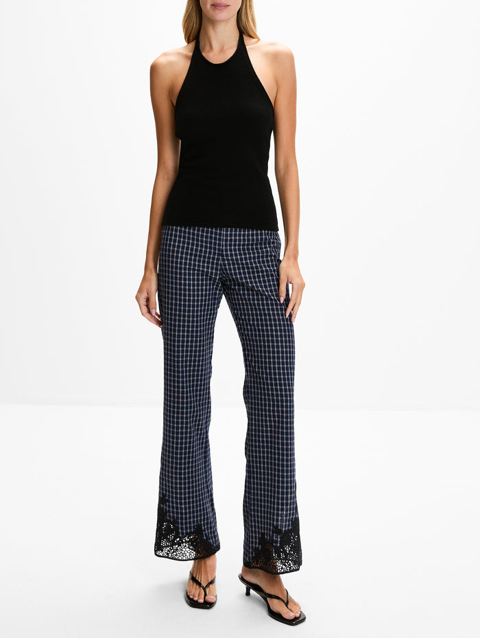 Maya Embroidered Pant,CHRISTOPHER ESBER,INKED CHECK,Image 1