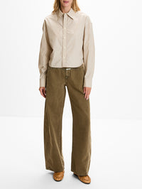 Tegan Button Down,KALLMEYER,CURRANT,Image 2