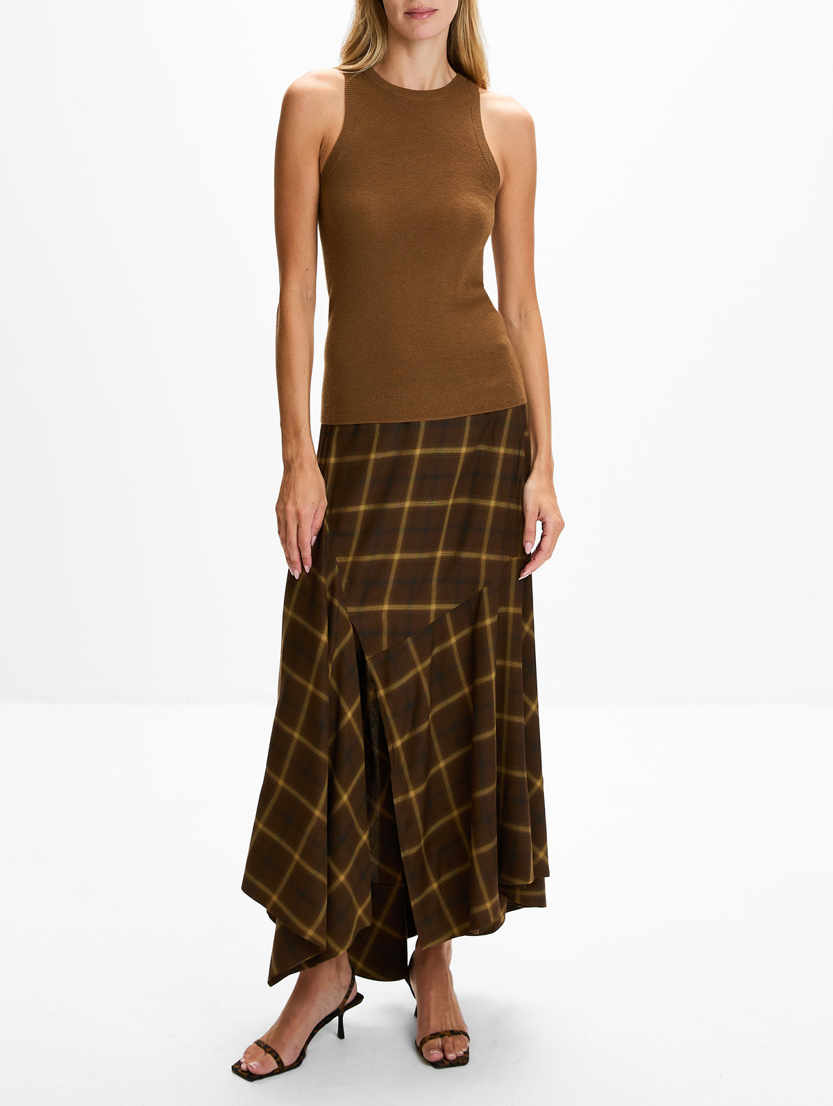 Slash Skirt,CO,CHOCOLATE,Image 2