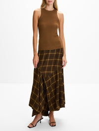 Slash Skirt,CO,CHOCOLATE,Image 2