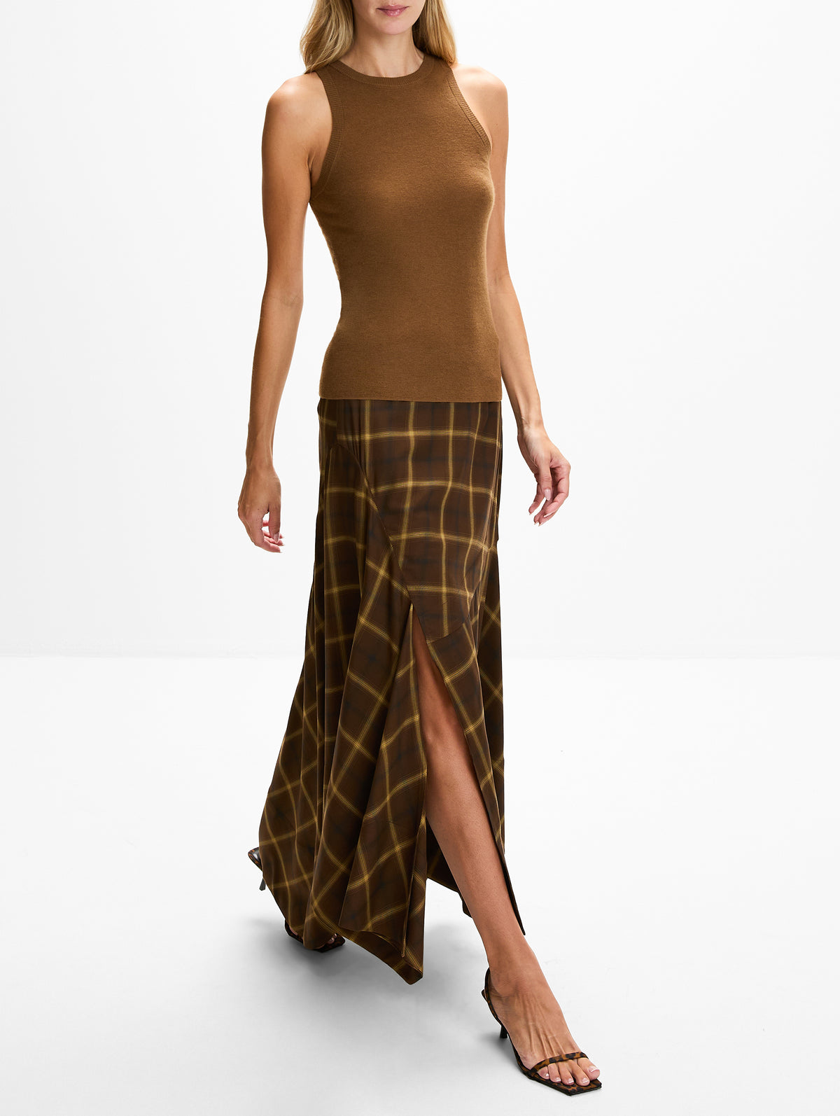 Slash Skirt,CO,CHOCOLATE,Image 3