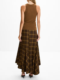 Slash Skirt,CO,CHOCOLATE,Image 4