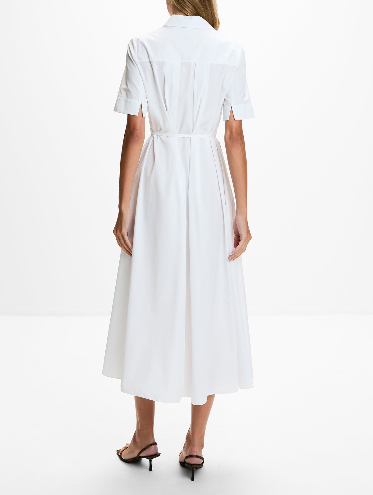 Embroidered Shirt Dress,ERDEM,WHITE,Image 4
